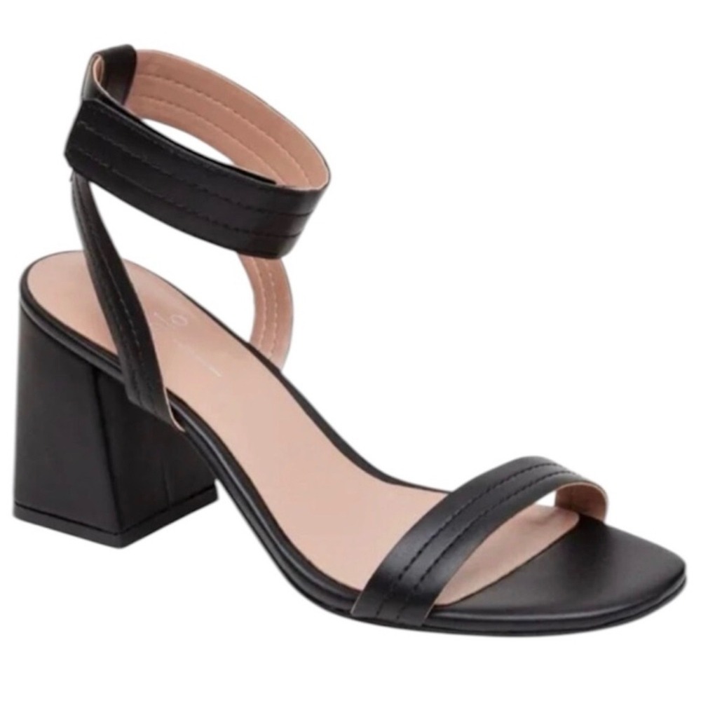 Paolo Block Heel Black Emmie Sandals‎ 10 New